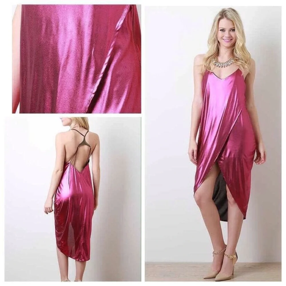 Pink Metallic Dress - Picture 1 of 1